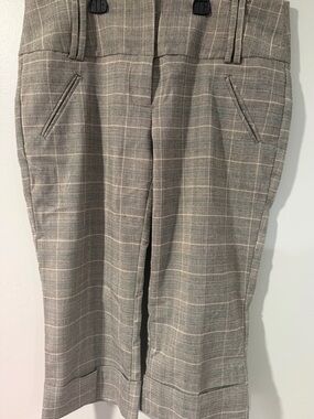 Star City Windowpane Plaid Bermuda Shorts in Gray and Cream